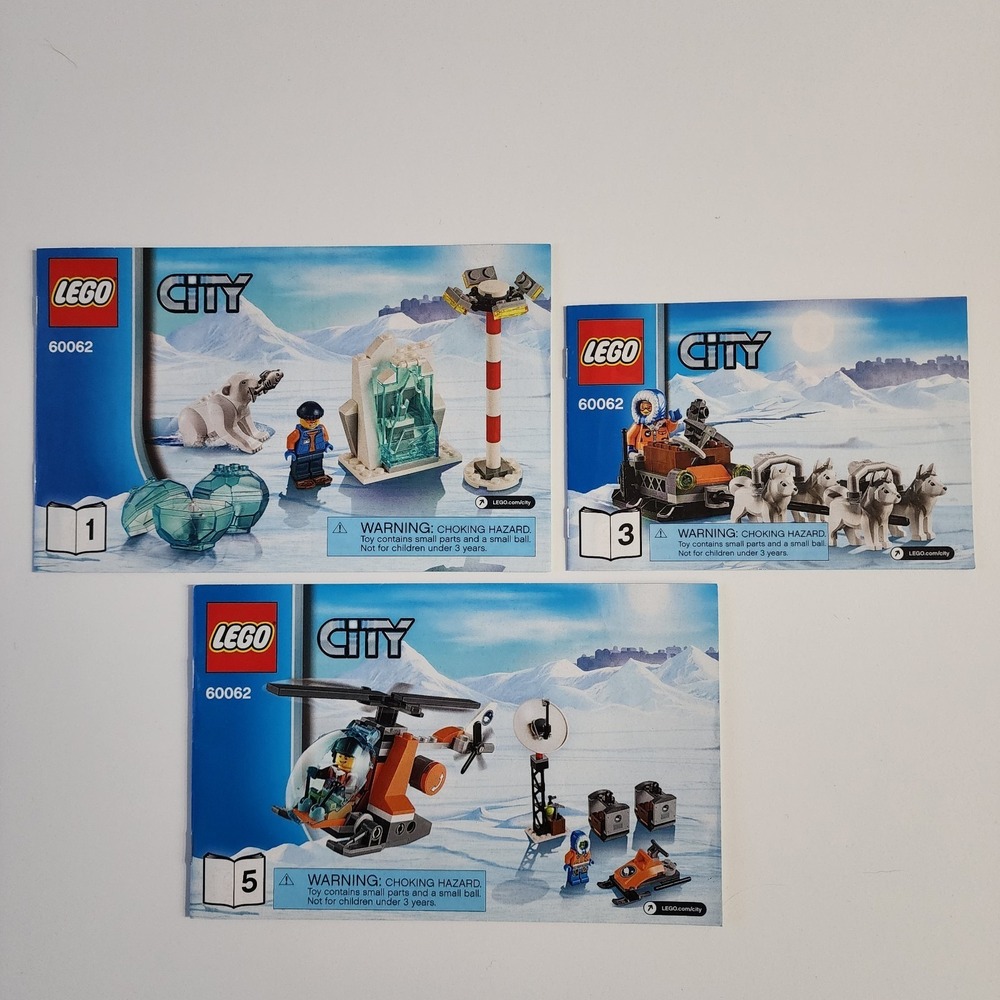 LEGO City 60062 Arctic Icebreaker‎ Instruction Manuals Only 1, 3, 5 Booklets
